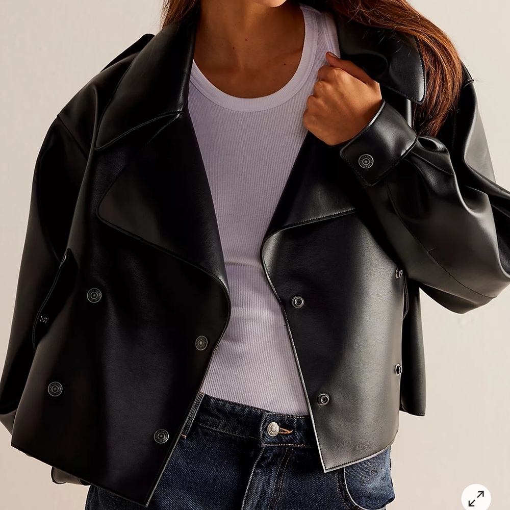 Free People We the Free Alexis Vegan Leather Jacket